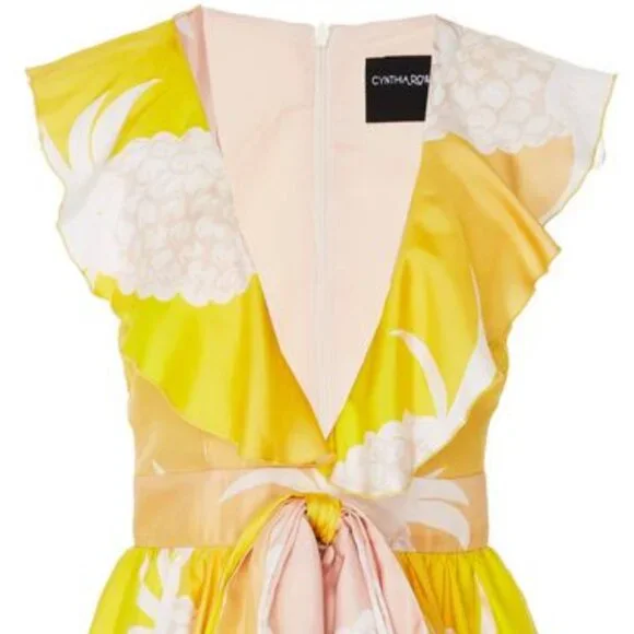 Cynthia Rowley Jet Set Floral Print dress with box Sz 2 in sunset - Picture 5 of 7